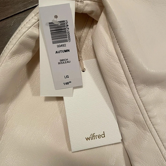 NWT Wilfred Autumn Shirt Jacket Vegan Leather colour Birch size L - Picture 5 of 12